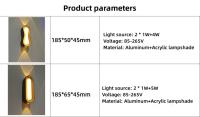 Lámpara LED de pared de doble cabeza para exteriores, foco bidireccional simple impermeable para lavado de pared, villa, patio, 110V, 220V - details 7