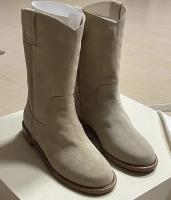 Botas vaqueras occidentales de piel para mujer, botines cortos, botas Martin versátiles - details 1
