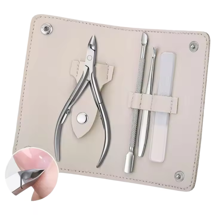 Kit de manicura con queratina, tijeras para piel muerta, alicates, limas para uñas y propulsores de queratina, 4/2 piezas - 1