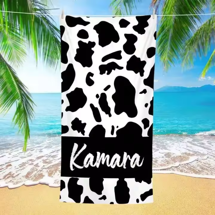 Toalla de playa con nombre personalizado, toallas de viaje ligeras, mochilero, absorbente, de secado rápido, venta de verano, pedido al por mayor para invitados de boda - 1