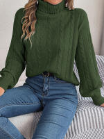 Suéter de punto de cuello alto para mujer, jersey de manga larga, Tops de moda, blusa de punto, novedad de otoño e invierno, 2023 - details 13