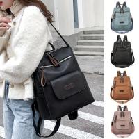 Mochila multifuncional de piel sintética para viaje, bolso de hombro bidireccional, Retro, para la escuela y el trabajo - details 0