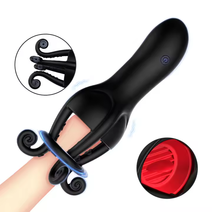 Vibrador de entrenamiento de pene masturbador masculino estimulador de glande juguete sexual para retrasar la eyaculación entrenamiento placer masculino prolongar la resistencia - 1