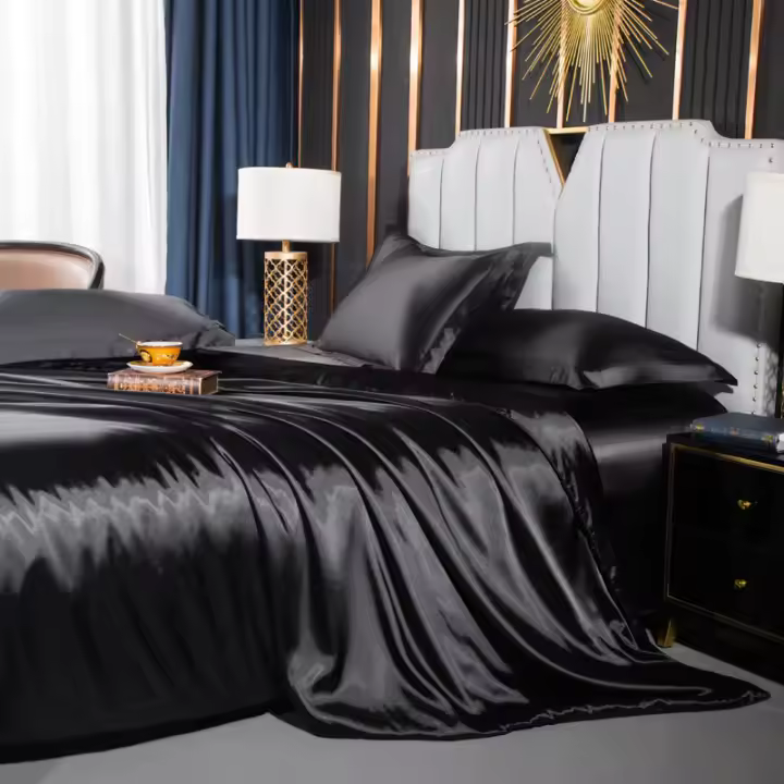 Sábana de Terciopelo Blanco WOSTAR para Cama Doble Queen Tamaño 220x240 Cubierta de Edredón de Lujo para Pareja Individuales Lavable - 1