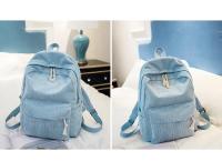 Mochila escolar de diseño de pana para mujer, bolso de hombro a rayas para adolescentes, bolsa de viaje - details 14