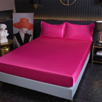 Bonenjoy-sábana bajera para cama tamaño Queen/King, Protector de colchón liso para el hogar, Sábana elástica de lino de Color sólido (sin funda de almohada) - details 8