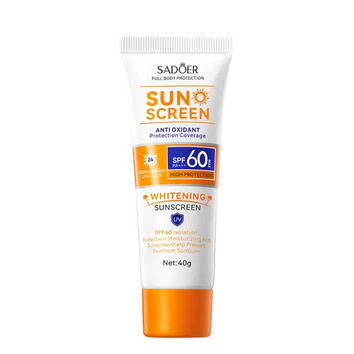 Loción solar resistente al agua para la playa, crema solar FPS 60, loción de protección UV, corrector líquido - 1