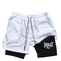 Pantalones Deportivos de Doble Capa de Secado Rápido Moda para Hombres con Estilo de Gimnasia y Baloncesto Pantalones de Playa y Músculo - details 7