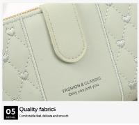 Cartera larga de cuero Pu para mujer, tarjetero de gran capacidad, monedero con cremallera, organizador de múltiples tarjetas, b - details 12