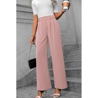 Pantalones de oficina de moda para mujer de cintura alta y pierna ancha 2025 en algodón original. - details 19