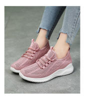 Zapatillas deportivas informales huecas y transpirables con suela suave para mujer, de malla ligera - details 10