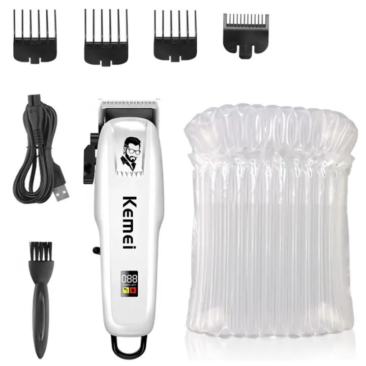 Kemei-cortadora de pelo eléctrica inalámbrica para hombre, cortadora de pelo profesional, recargable, Original - 1