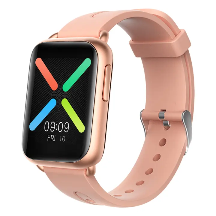 Reloj inteligente con pantalla completamente táctil de 1,69 pulgadas, oxígeno, presión arterial, prueba de frecuencia cardíaca, recordatorio de llamadas entrantes, IP67 - 1