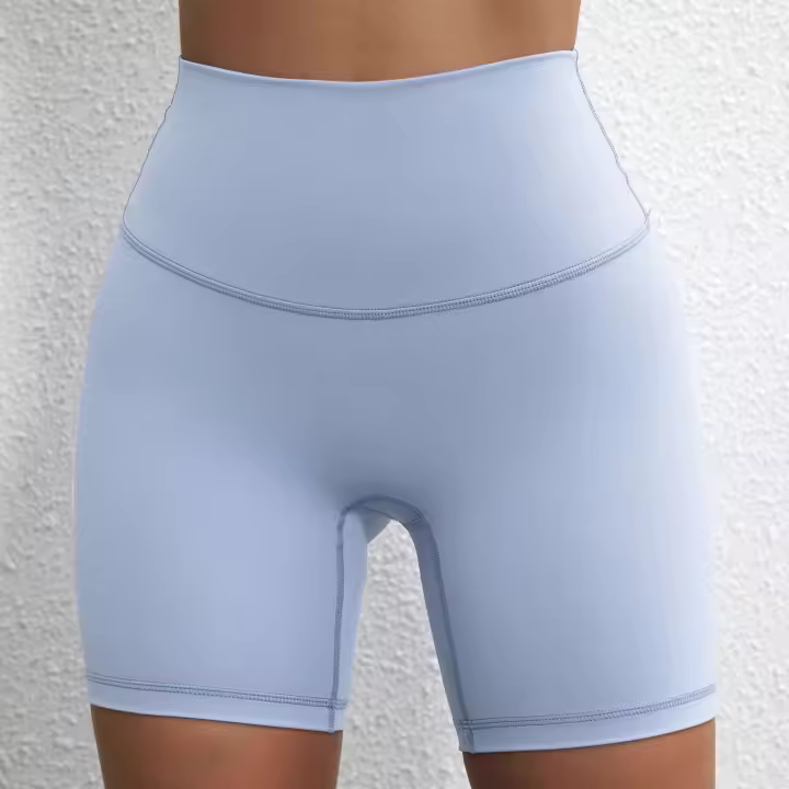 Mallas cortas deportivas de Yoga para mujer, Color sólido, soporte de compresión, absorción del sudor, entrenamiento integral, Jog, ciclismo, bolsillo interno - 1