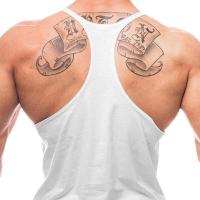 Muscleguys-Camiseta de tirantes para hombre, camiseta sin mangas con estampado de marca para culturismo, entrenamiento y gimnasio - details 4