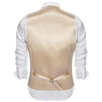Chaleco de satén de seda sólida para hombre, chaqueta Formal sin mangas, color rojo liso, Tops informales para bodas y negocios, de diseñador, - details 15