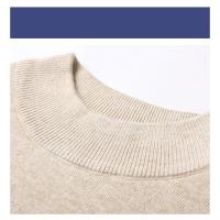 Suéter de Cachemira con Cuello medio alto para hombre, jerseys de punto para jóvenes, prendas de punto delgadas, 2025 - details 14