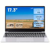 Portátil Windows 11 Pro 17.3 pulgadas, Intel Celeron N5095, 16GB RAM, 1024GB Almacenamiento, Para Oficina y Estudio - details 0