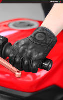 Guantes de cuero genuino para motocicleta, manoplas de piel de cabra para verano, operación táctil, protección de articulaciones - details 12
