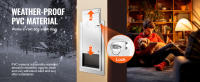 SucceBuy Puerta para mascotas, marco de metal de 9.29" x 13.19" con cerradura, sistema de 3 solapas, puerta para perros resistente a la intemperie, (blanco-pequeño) - details 1