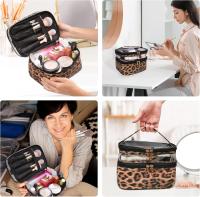 Bolsa de Cosméticos de Doble Capa, Bolsa de maquillaje, Bolsa de viaje, bolsas de maquillaje para Mujeres, estuches de Cosméticos, portátil, impermeable, plegable - details 2