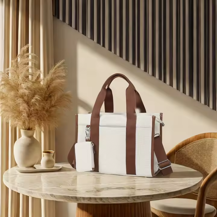 Bolso de mano minimalista y elegante para mujer, bolso de hombro tipo bandolera de gran capacidad con Bolso pequeño con cremallera, adecuado para desplazamientos, 2 uds. - 1