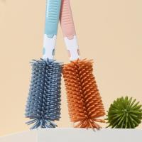 2 unids/set rotación de 360 ​​grados juego de limpiador de biberones cepillo de silicona portátil para pezones herramienta de limpieza de tazas colgantes multifuncional - details 5