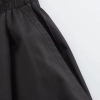 Falda Larga A-Line Mooyufon Para Mujer Negro Vintage Chic Cintura Alta Pliegues Anchos Swing Moda Primavera Elegante Casual Polyester - details 6