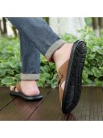 Chanclas de gran tamaño para hombre, sandalias de verano para exteriores, chanclas casuales, cien una palabra, arrastre al aire libre, zapatos de playa - details 2