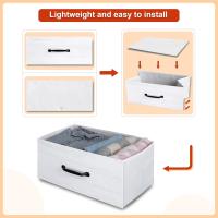 Cómoda con 6 cajones de tela, cómoda de dormitorio blanca, mueble de almacenamiento, muebles de dormitorio, cómoda para cocina, oficina, pasillo, mueble de TV con cajones - details 52