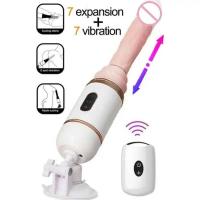 Control remoto Calefacción Telescópico Automático Hine Auto Masturbación Pistola Dildo Vibrator Juguetes Sexuales Para Mujeres Masturbador - details 1