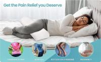 Almohada cómoda para piernas, espalda y cabeza, funda de algodón de espuma viscoelástica, almohada de soporte Lumbar para almohada semirrolo - details 0