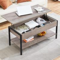 Mesa de Centro Elevable Mesa de Café con Revistero Mesa Baja de Industrial para Sofá Salón 104,5x49,5X(47-62) cm - details 17