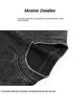 Vintage deslavazado del mismo estilo para hombres y mujeresTCamiseta Casual suelta calleTTop de manga corta de fitness - details 6