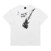 Camiseta Rock Trendy marca americana calle guitarra estampado hombro derecho manga corta - details 2