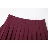 Falda corta plisada vintage casual con cremallera - details 0