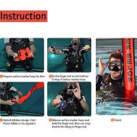 Marcador de superficie de buceo, boya SMB DE SEGURIDAD subacuática profesional de alta calidad, 15CM x 150CM - details 7