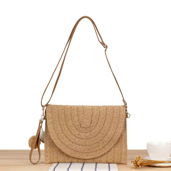 Bolso tejido a mano, bolso de hombro, bolso de mano de viaje de vacaciones - 1