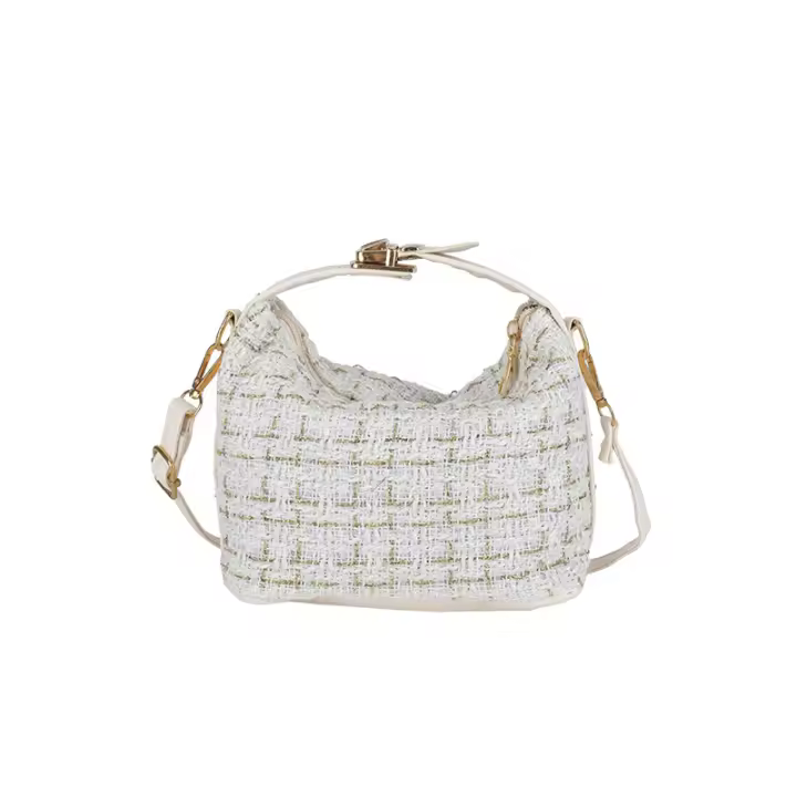 Bolso cruzado de hombro de mujer de moda 2025 Estilo cuadros de lana Lining de poliéster - 1