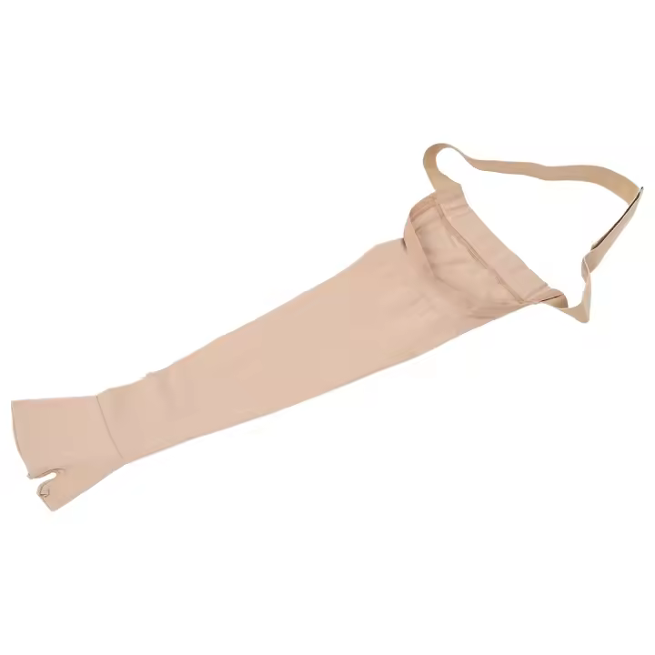 Manga de brazo de compresión Post mastectomía XXL, antihinchazón, alta elasticidad, ergonómica, linfedema suave, mano izquierda - 1