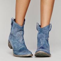 Botas cortas vintage de otoño e invierno para mujer, zapatos de tacón bajo - details 4