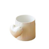 Taza de cerámica con mango de amor creativo, taza de leche de desayuno azul y blanca rosa perla, taza de café personalizada, taza de agua para parejas - details 0