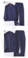 Trajes de casa para hombre, pantalones de manga larga, trajes para Otoño e Invierno, Pijamas para hombre, pijamas de franela con diseño a cuadros para hombre - details 24