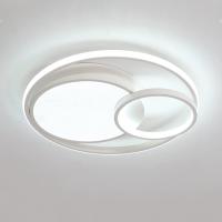 Goeco Lámpara de techo LED moderna blanca 50W Acrílico Redondo Luz fría Montaje semi-flush - details 4