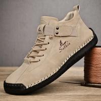 Zapatos Casuales de Cuero Hechos a Mano para Hombre 2024 Zapatillas Deportivas Transpirables para Exteriores - details 5
