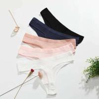 Tanga de algodón sexy para mujer, ropa interior suave y sólida, lencería - details 9