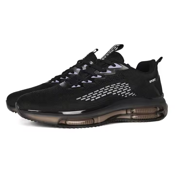 2025 nuevos zapatos de hombre de gran tamaño, estilo deportivo de malla transpirable, parte inferior gruesa, altura aumentada, zapatos para correr de moda urbana - 1