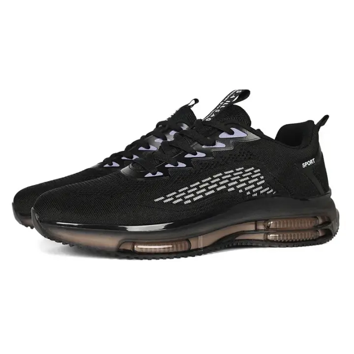 2025 nuevos zapatos de hombre de gran tamaño, estilo deportivo de malla transpirable, parte inferior gruesa, altura aumentada, zapatos para correr de moda urbana - 1