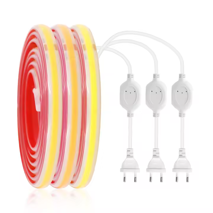 GAHADA Luz de Tira LED Adhesiva Impermeable IP65, Flexible, 288LEDs/m, Enchufe de Energía Europea - 1