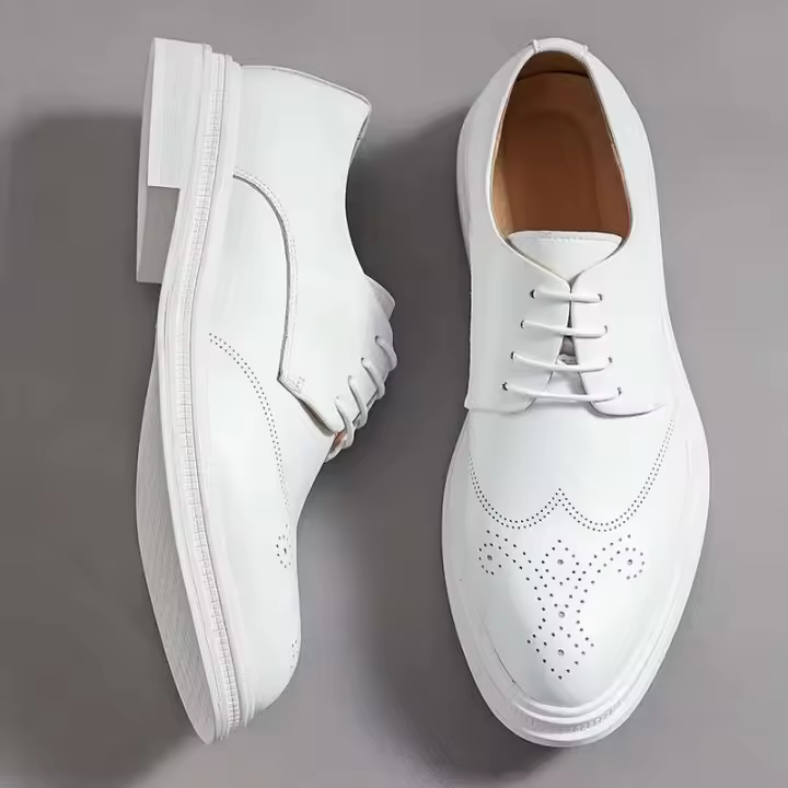 Vestido informal de cuero PU para hombre de alta calidad y zapatos de moda formales de estilo de oficina de negocios suaves y cómodos Oxford - 1
